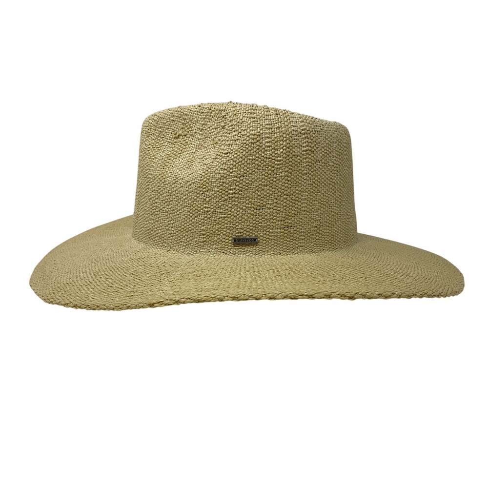Brixton Sun Hat Womens Size M 7 1/4 58cm Natural Woven Wide Brim Rancher Beach